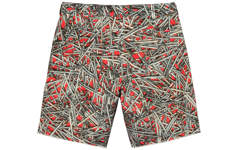 Image of Supreme SS20 Week 12 Nails Work Short Logo 'Black Orangered' SUP-SS20-642