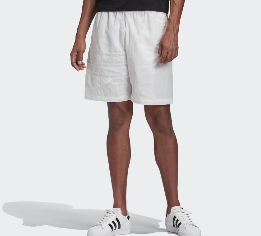 Image of adidas originals Bg Trefoil Ts Large Logo Sports Shorts White FN0001