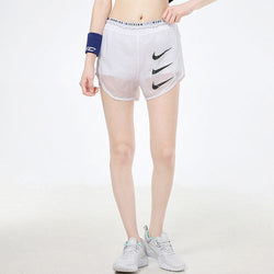 Image of (WMNS) Nike As Nk Run Dvn Tmpo Luxe 2in1 Sports Shorts White DA1281-100