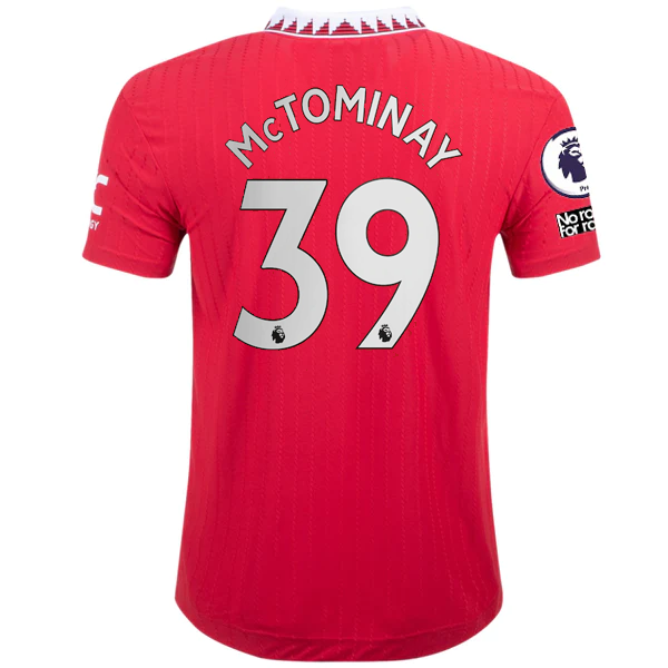 adidas Manchester United Authentic Scott McTominay Home Jersey w/ EPL + No Room