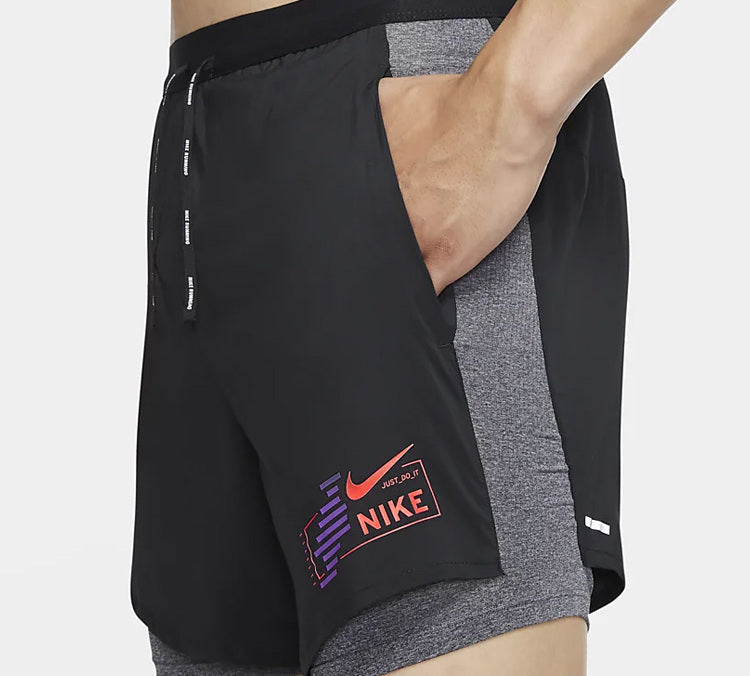 Image of Nike FLEX STRIDE FUTURE FAST 2-IN-1 Running Shorts Black CU5475-010