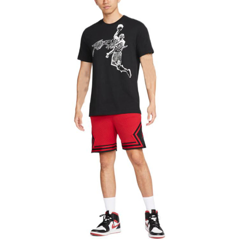 Men's Air Jordan Sport Dri-Fit Stripe Detail Drawstring Lacing Straight Shorts R