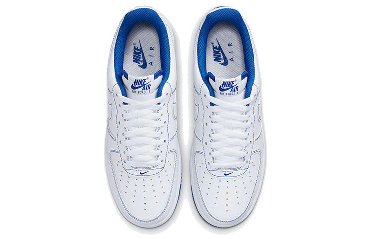 Image of Nike Air Force 1 '07 'Contrast Stitch - White Game Royal' CV1724-101