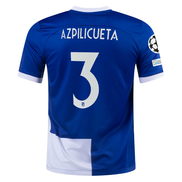 Image of Nike Atletico Madrid Cesar Azpilicueta Away Jersey w/ Champions League Patches 2