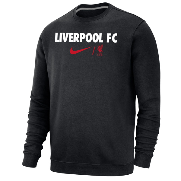 Image of Nike Liverpool Club Fleece Crewneck (Black)