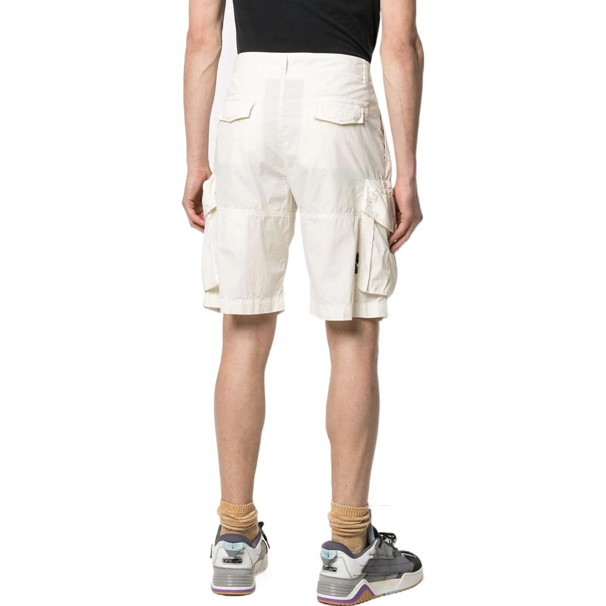 Image of Men's OFF-WHITE Solid Color Casual Shorts White OMCB047R21FAB0017210
