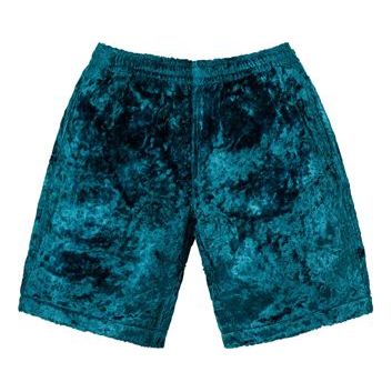 Supreme SS19 Fuzzy Pile Short Teal Faux Fur Sports Shorts Unisex Blue SUP-SS19-1