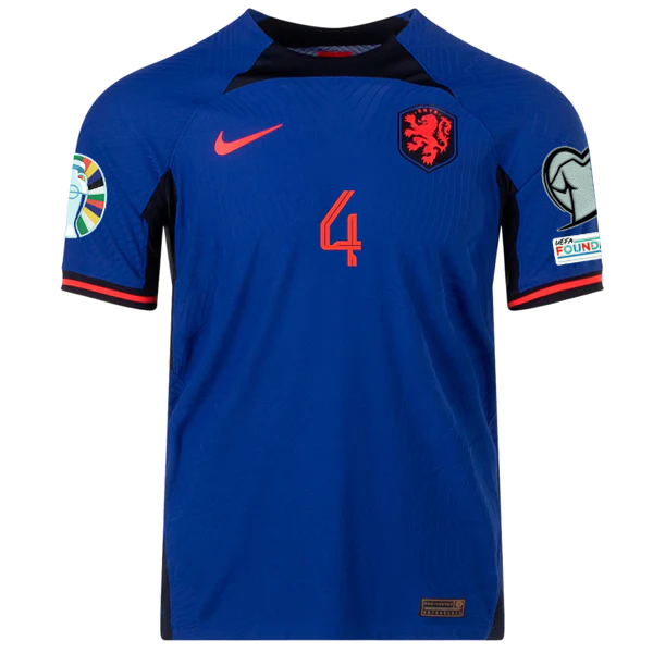 Nike Netherlands Virgil Van Dijk Match Authentic Away Jersey w/ Euro Qualifying