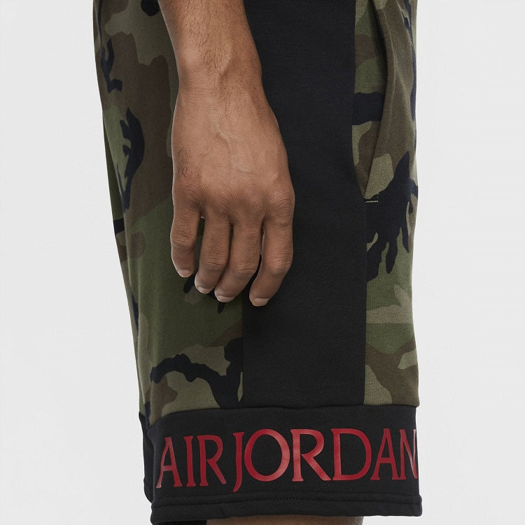 Image of Air Jordan Jumpman Classics Camo Camouflage Knit Shorts Olive Green CU2908-222