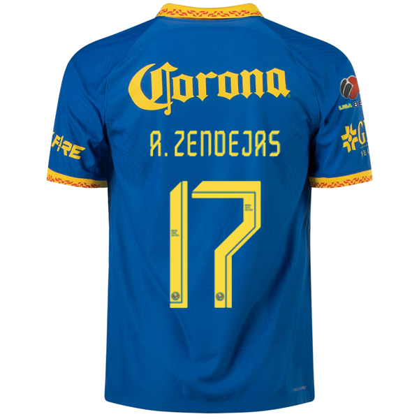 Nike Club America Authentic Alejandro Zendejas Match Away Jersey w/ Liga MX Patc