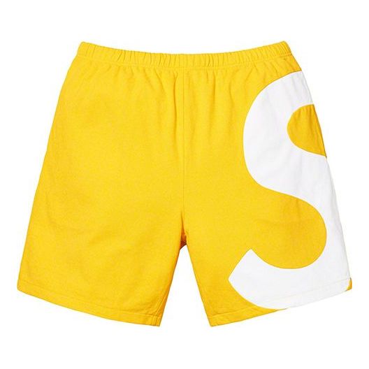 Image of Supreme SS19 S Logo Short Side S logo Shorts Unisex Yellow SUP-SS19-10384
