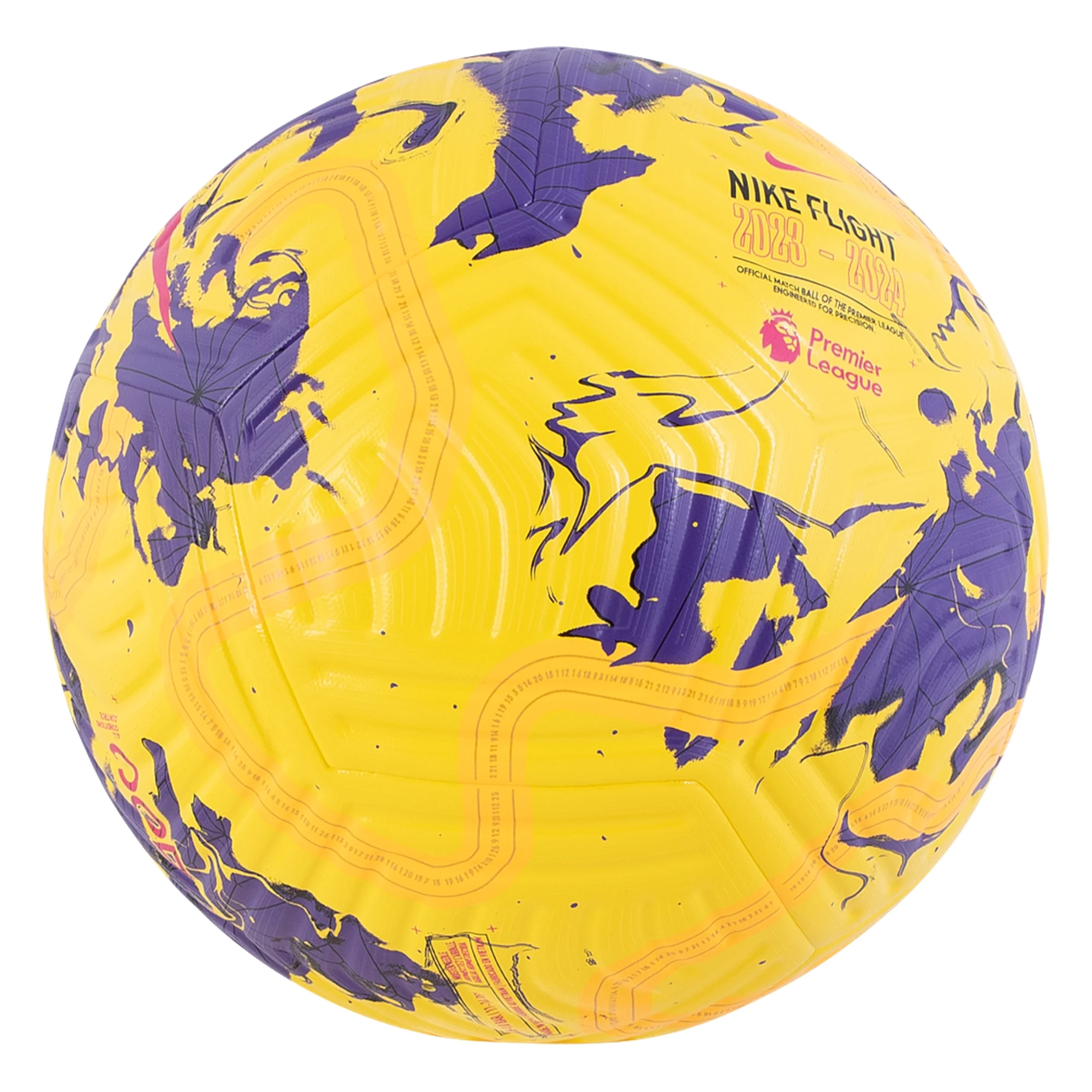 Image of Nike Premier League Winter Flight Official Match Ball 23/24 (Yellow/Purple)