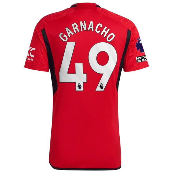 Image of adidas Manchester United Alejandro Garnacho Home Jersey 23/24 w/ EPL + No Room F