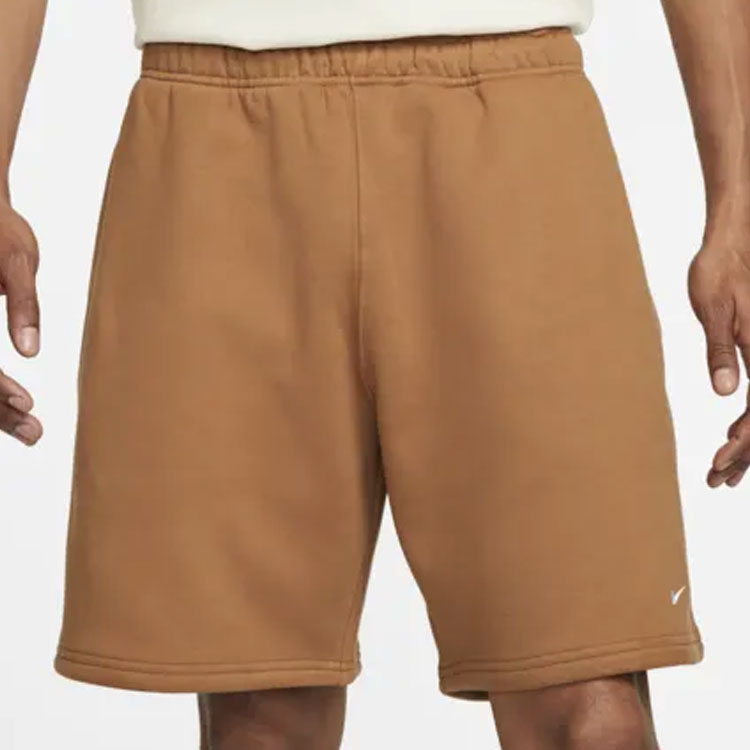 Image of Nike NRG Solo Swoosh Fleece Shorts 'Brown' DV3055-270