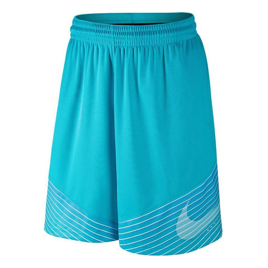 Image of Men's Nike Logo Stripe Straight Sports Shorts Blue 718387-418
