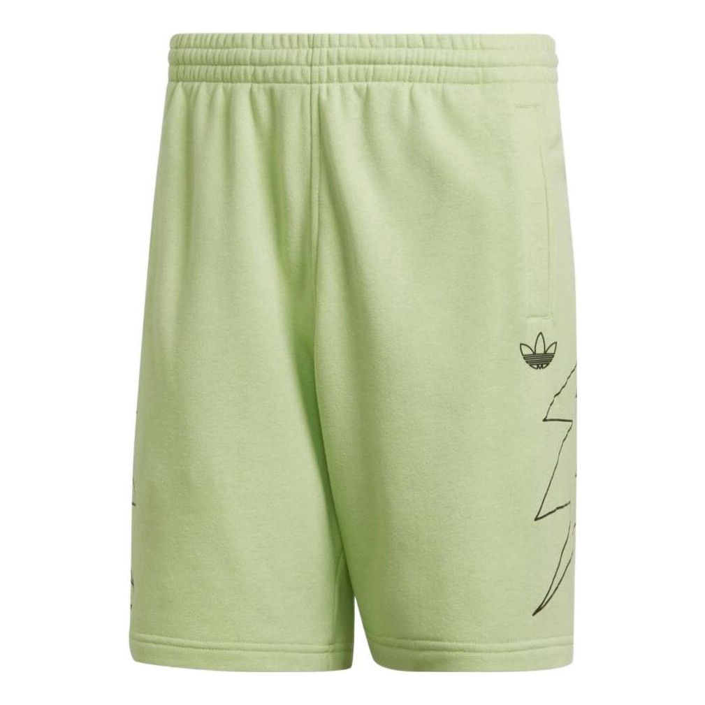 Image of Men's adidas Pattern Printing Straight Elastic Waistband Shorts Light Yellow HE7