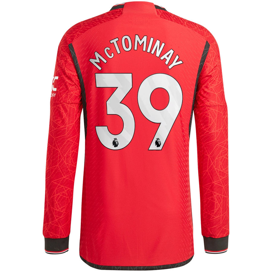 adidas Manchester United Authentic Scott McTominay Long Sleeve Home Jersey w/ EP