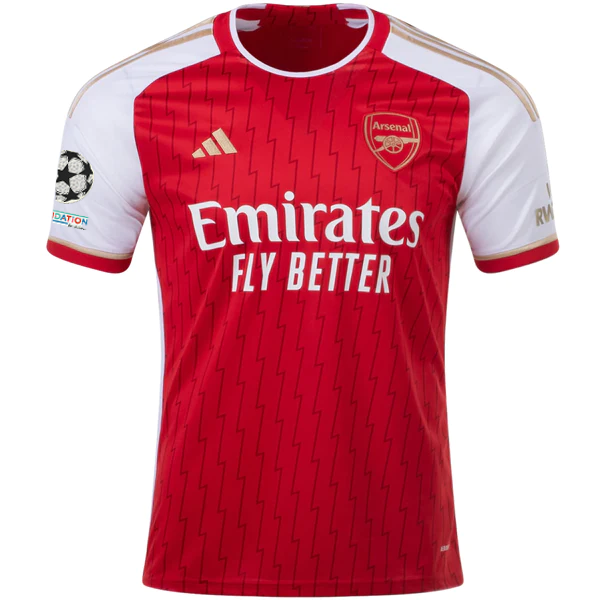 Image of adidas Arsenal Oleksandr Zinchenko Home Jersey 23/24 w/ Champions League Patches
