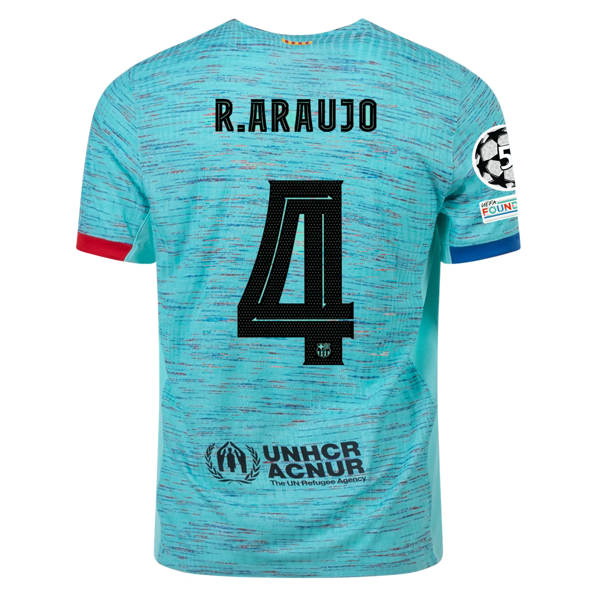 Image of Nike Barcelona Authentic Ronaldo Araujo Match Vaporknit Third Jersey w/ Champion