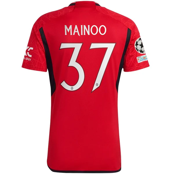 Image of adidas Manchester United Kobbie Mainoo Home Jersey 23/24 w/ Champions League Pat