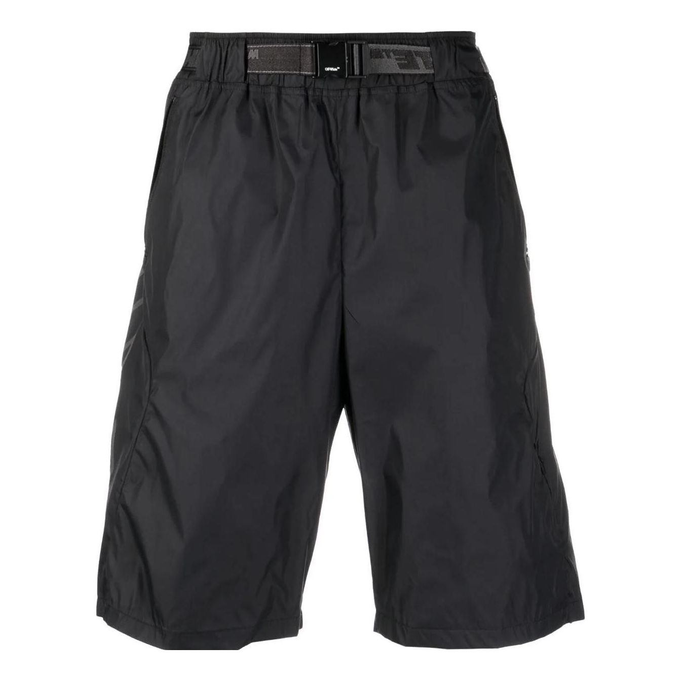 Image of Off-White Bermudashorts mit Schiebeschnalle ‚Schwarz‘ OMVH018C99FAB0011001