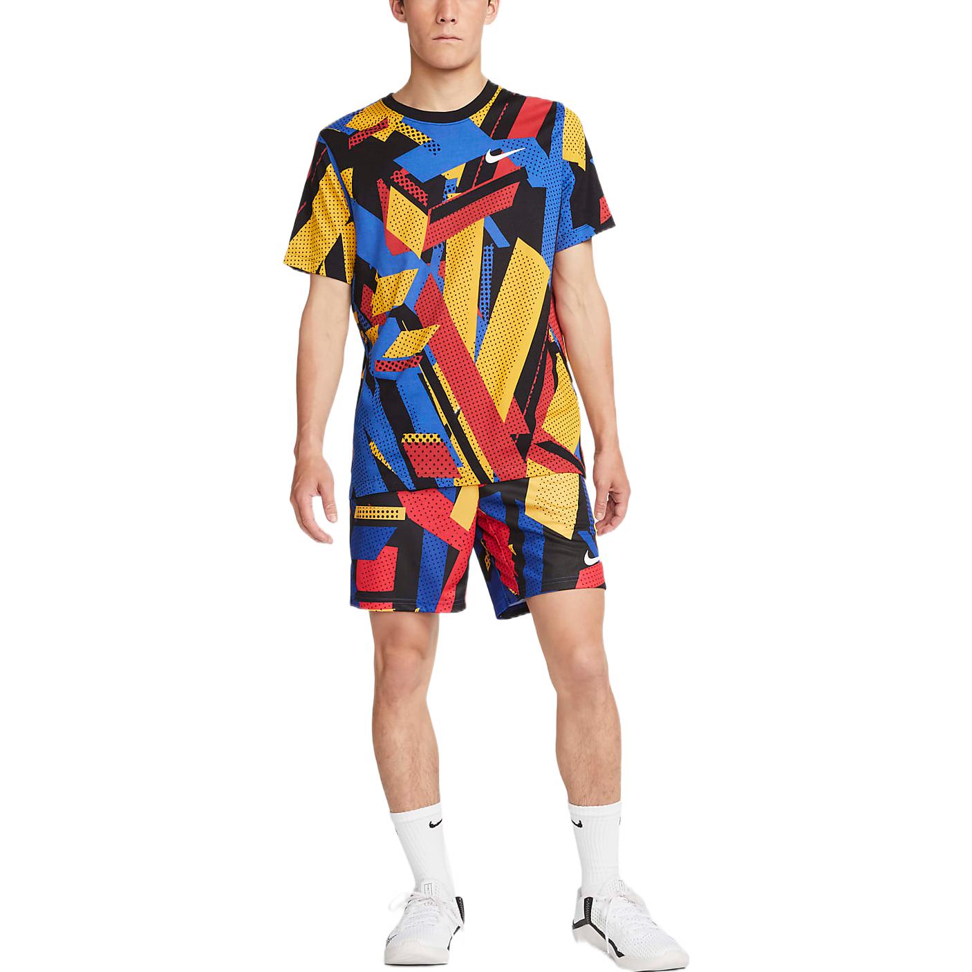 Image of Men's Nike Knit Printing Training Red Shorts DM6677-405