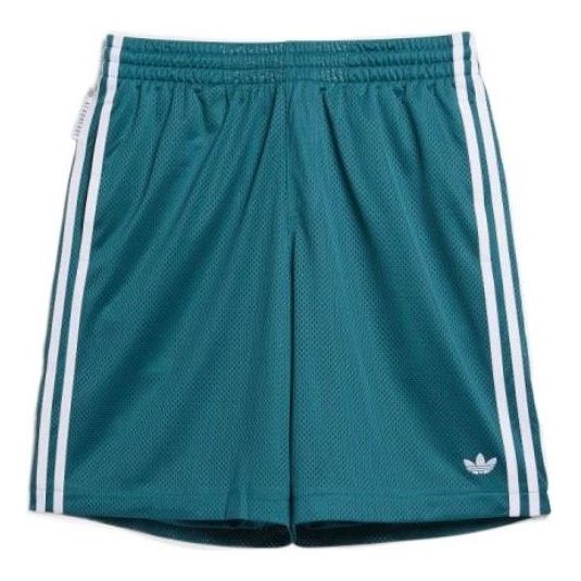 Image of Men's adidas Side Classic Breathable Sports Shorts Blue Green HC2205