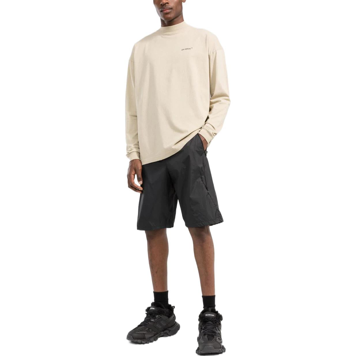 Image of Off-White Bermudashorts mit Schiebeschnalle ‚Schwarz‘ OMVH018C99FAB0011001