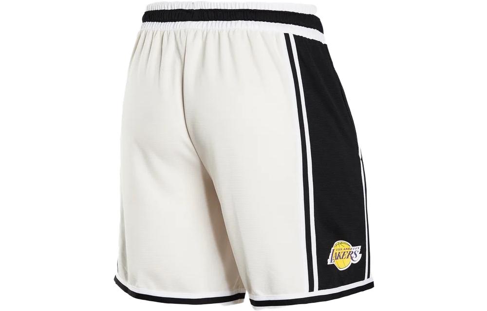 Image of Nike NBA LA Lakers Logo Basketball Shorts 'White Black' DR2077-030