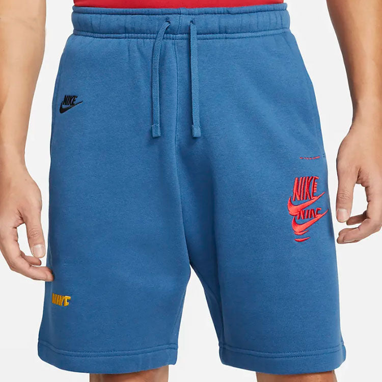 Image of Men's Nike Sportswear Sports French Terry Shorts Dark Sea Blue DM6878-407