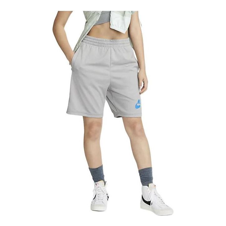 Image of Men's Nike Gradient Logo Straight Casual Gray Shorts DH2969-063