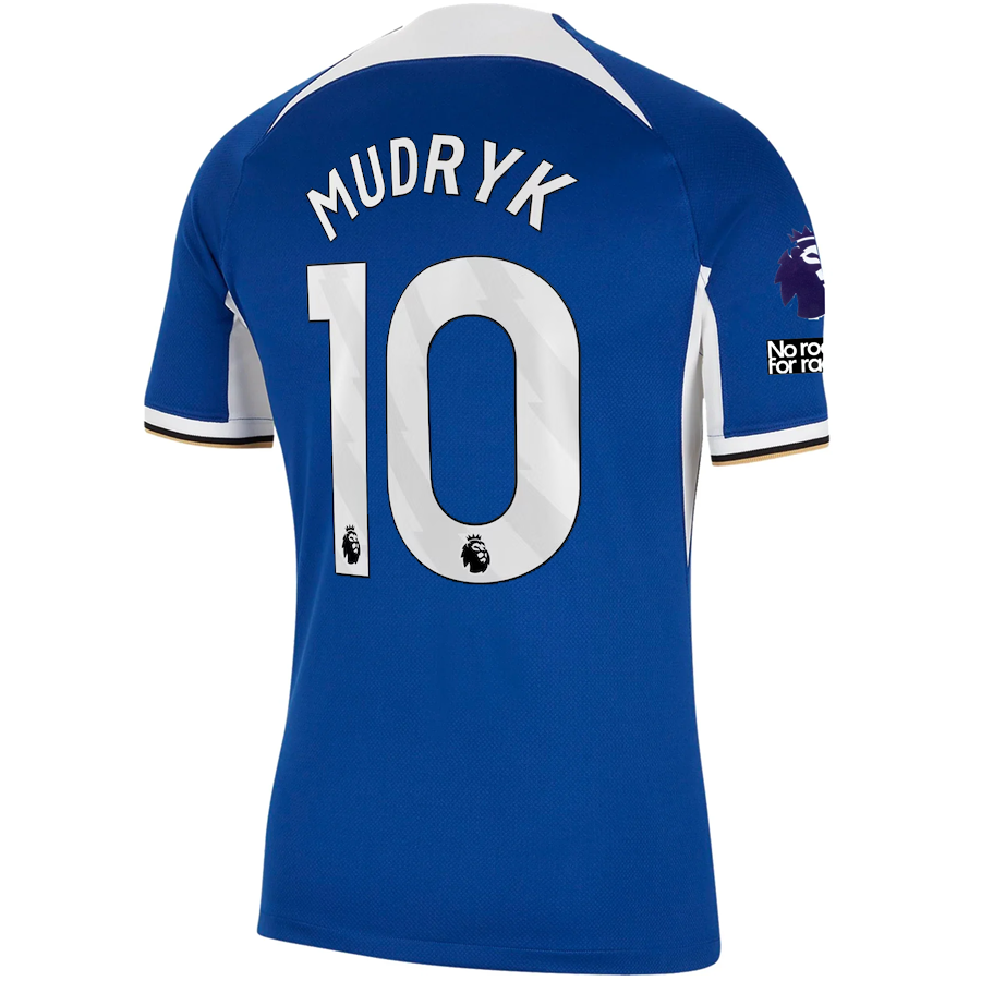 Image of Nike Chelsea Mykhailo Mudryk Heimtrikot mit EPL + „No Room For Racism“-Patches 23/