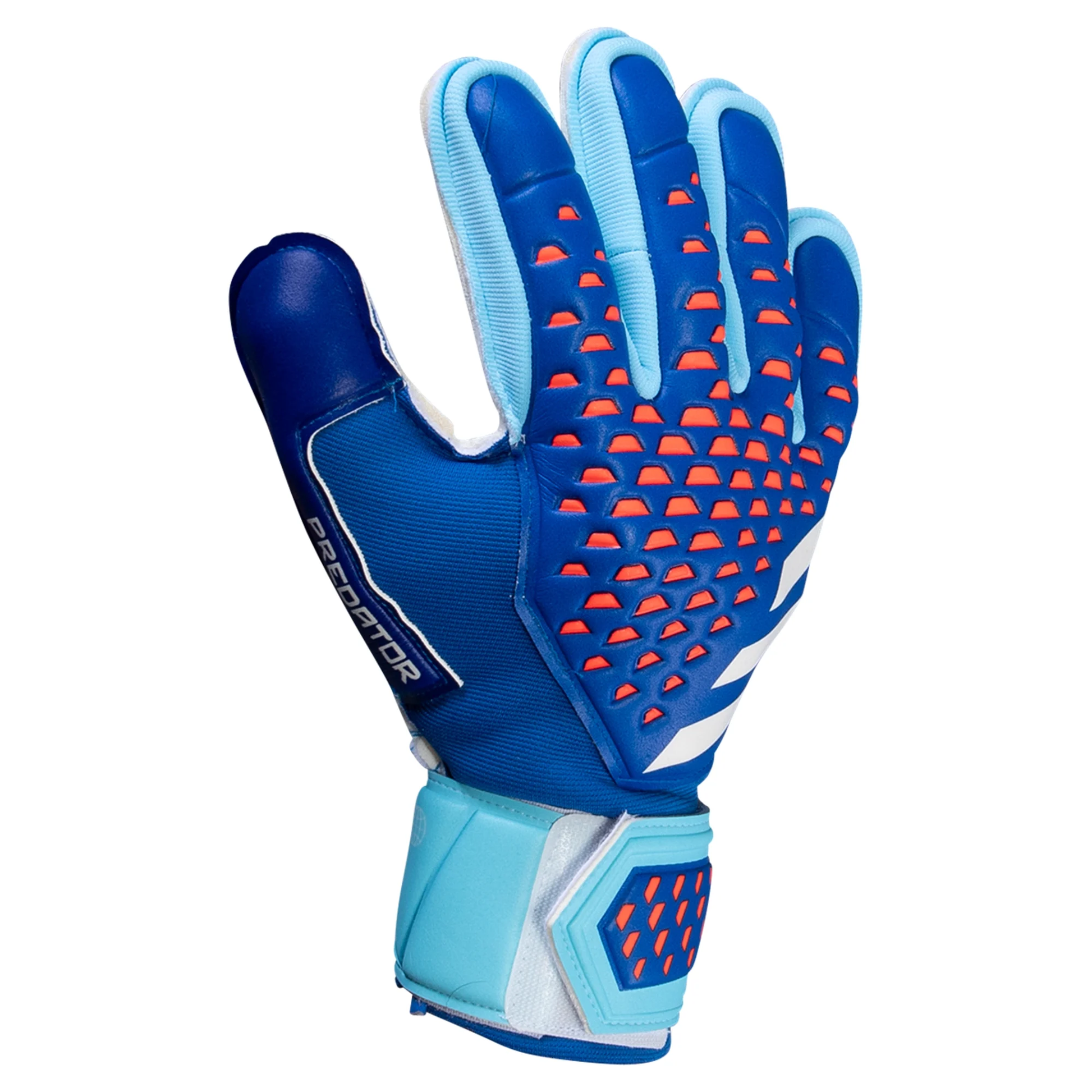 Adidas Predator Glove Match Fingersave Goalkeeper Gloves (Bright Royal/Bliss Blu