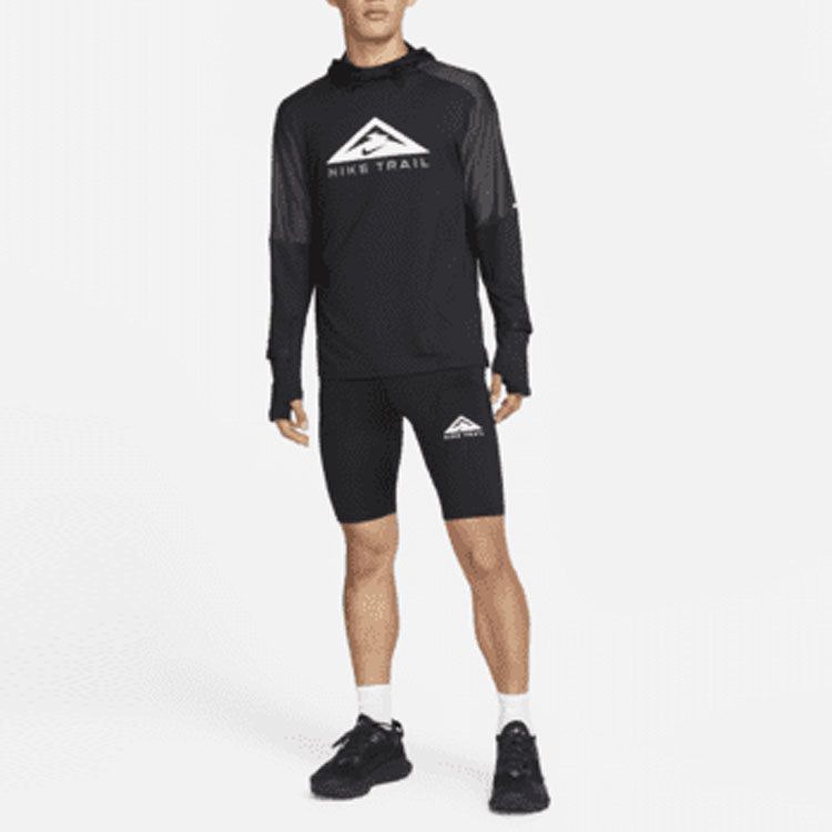 Image of Nike Einfarbige enge Laufshorts mit Schnürung für Herren Schwarz DM4796-010