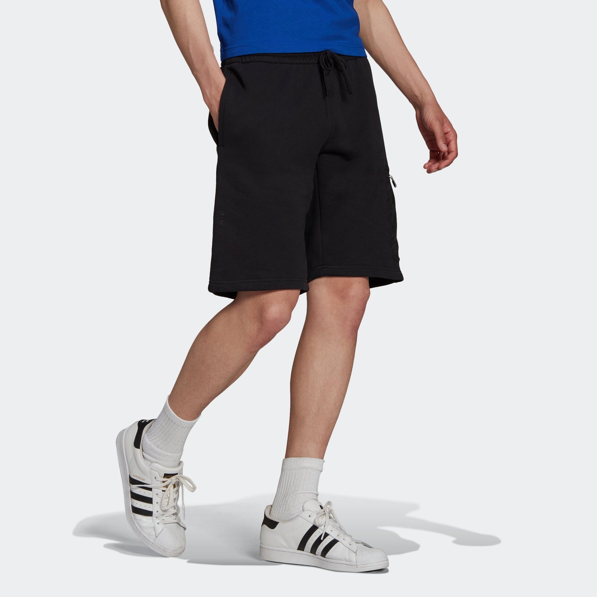 adidas originals Tactical Short Metallic Zipper Cargo Pocket Sports Shorts Black