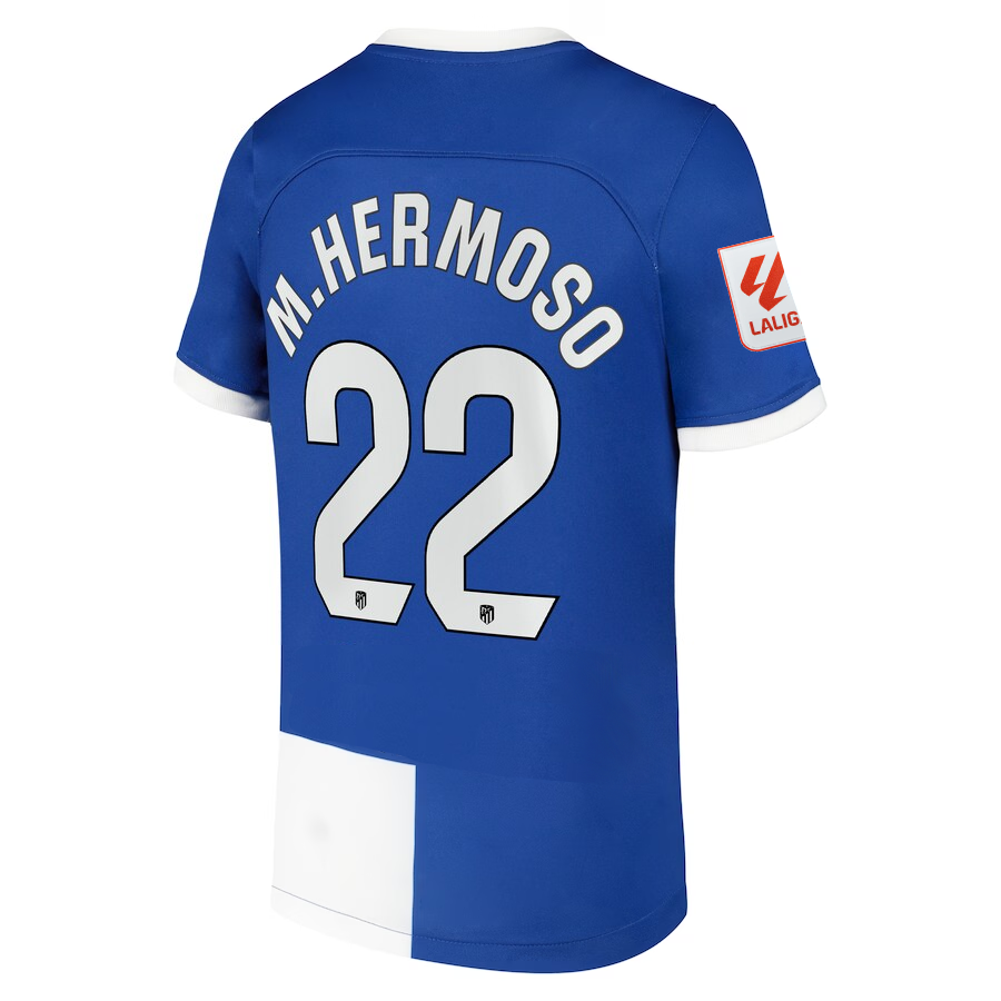 Image of Nike Atletico Madrid Mario Hermoso Away Jersey w/ La Liga Patch 23/24 (Old Royal