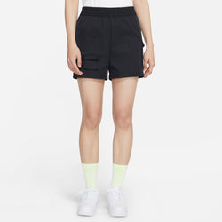 Image of (WMNS) Nike Sportswear Swoosh Sports Running Multiple Pockets Woven Shorts Black