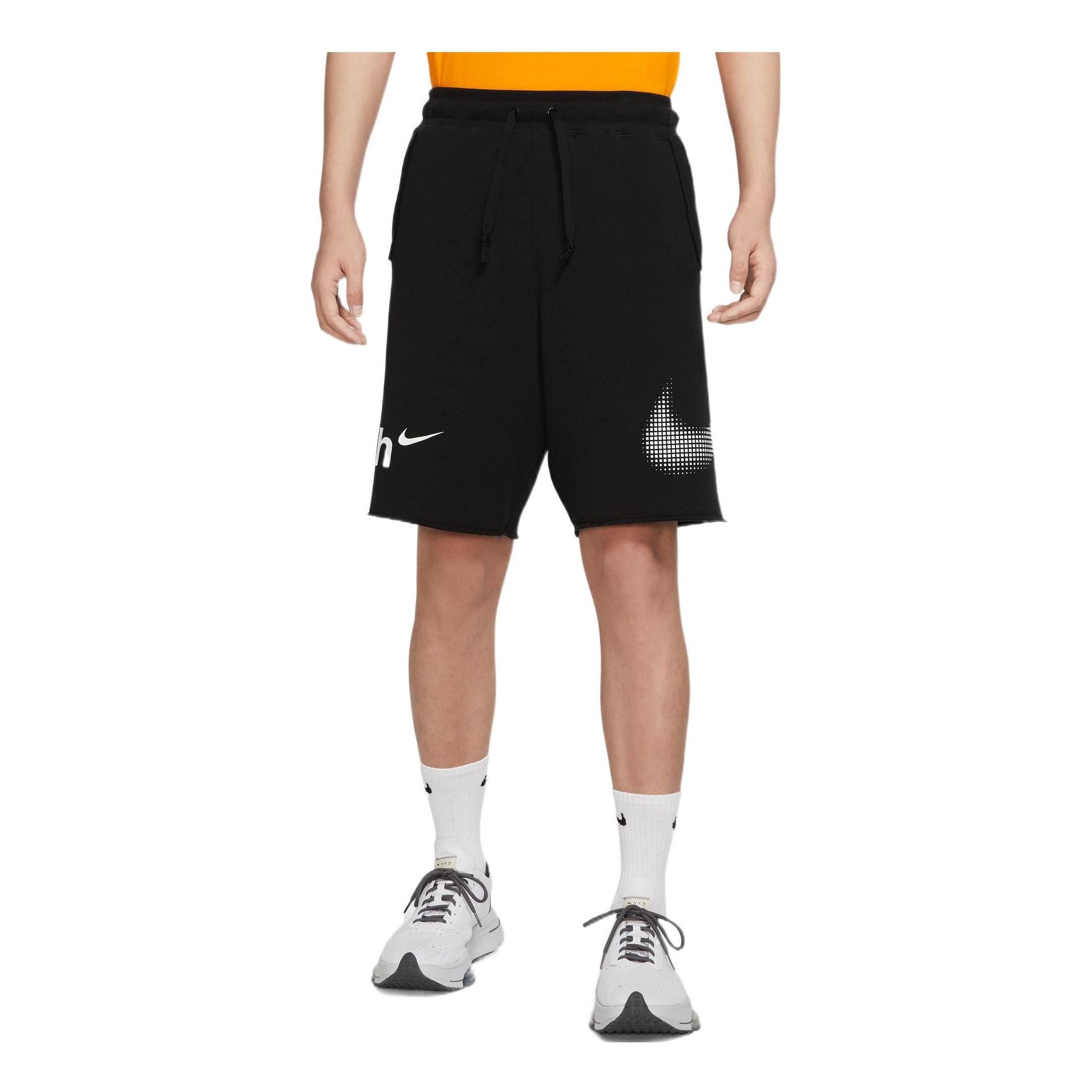 Image of Nike Casual Sports Large Logo Printing Shorts Black DX6310-010