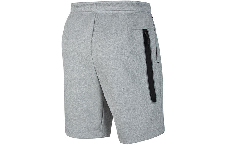 Image of Nike Sportswear Tech Fleece Athleisure Casual Sports Knit Breathable Shorts Gray