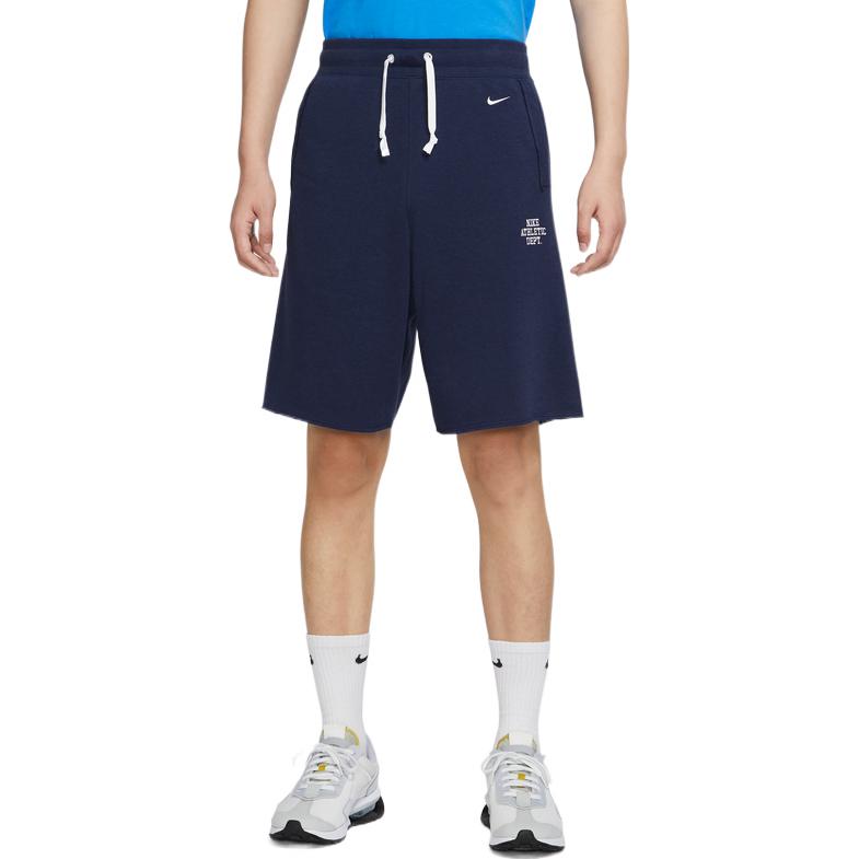 Image of Men's Nike Logo Printing Casual Loose Shorts Navy Blue FD0307-410