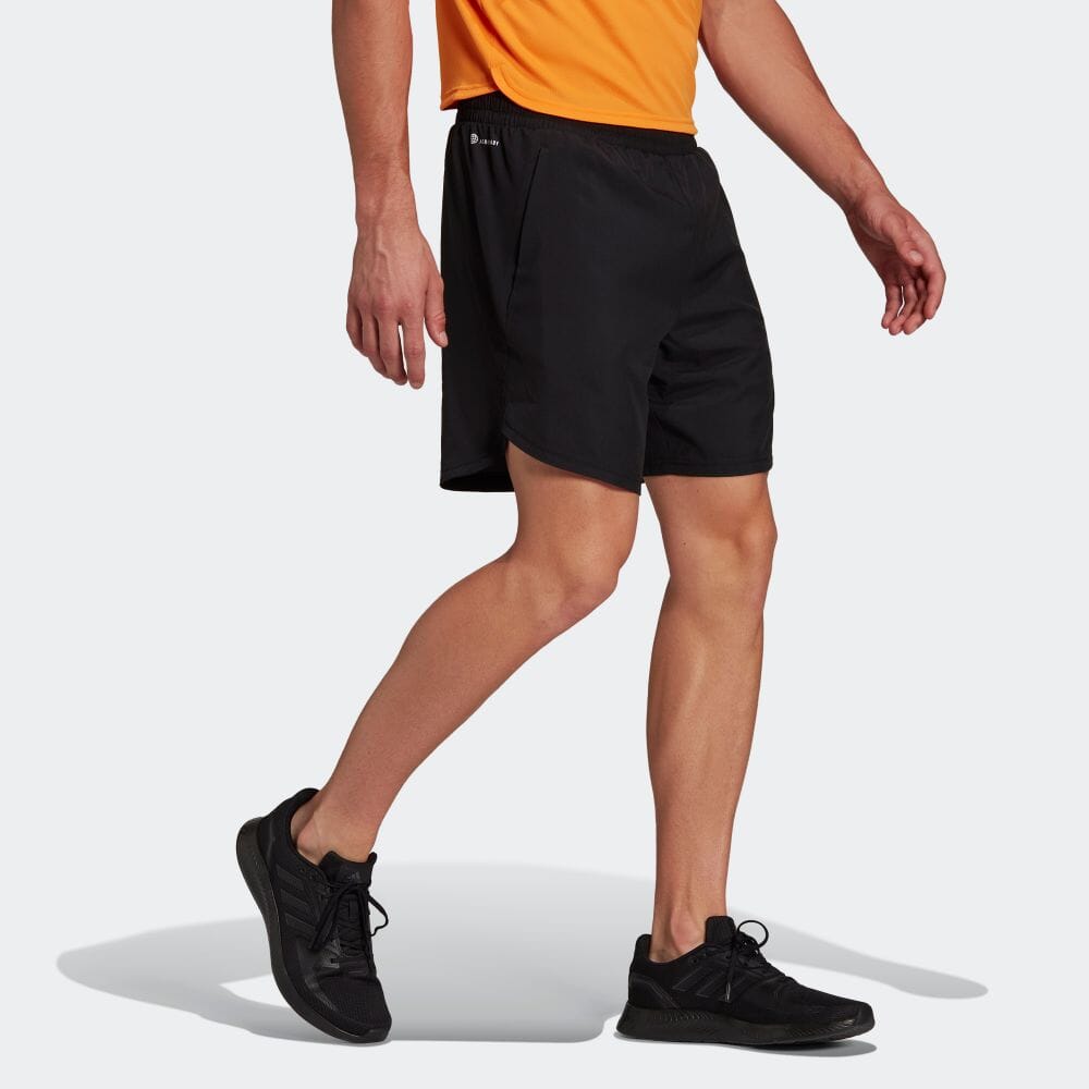 Men's adidas Casual Sports Breathable Logo Training Shorts Black HF7204