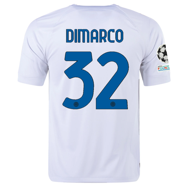 Nike Inter Milan Federico Dimarco Away Jersey w/ Champions League + Copa Italia