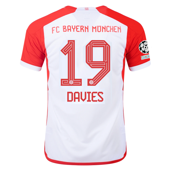 Image of adidas Bayern Munich Alphonso Davies Home Jersey 23/24 w/ Champions League Patch