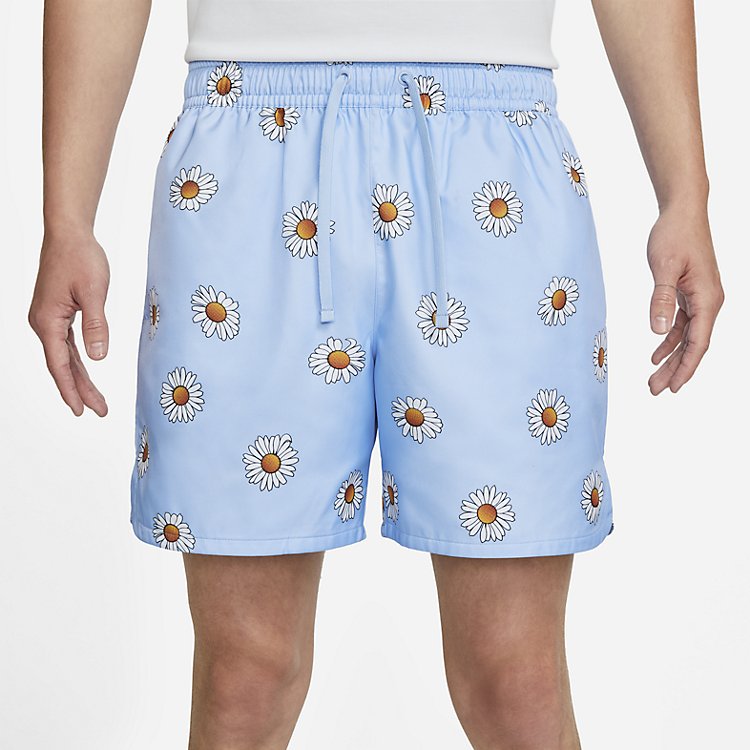 Image of Nike Sportswear Sport Essentials+ Floral Shorts 'Light Marine White' DM6909-548