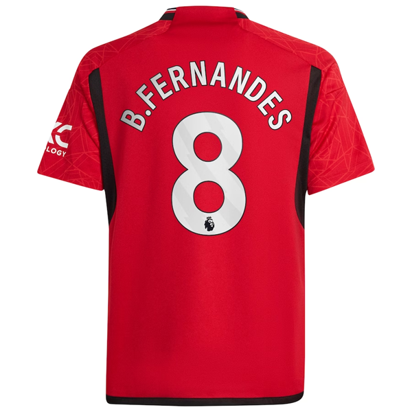 adidas Youth Manchester United Bruno Fernandes Home Jersey 23/24 (Team College R