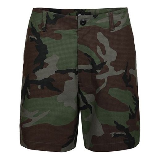 Nike Sb Flex Camouflage Skateboard Shorts Olive Green CK1103-222