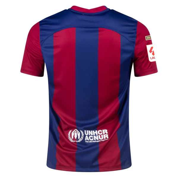 Nike Barcelona Home Jersey 23/24 w/ La Liga Champions Patches (Noble Red/Loyal B