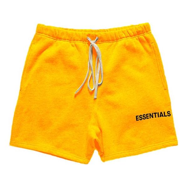 Fear of God Essentials FW18 Graphic Sweat Shorts Yellow FOGPAMZ-YE-01