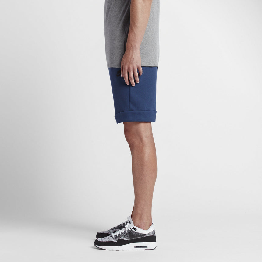 Image of Nike Lacing Knit Casual Sports Shorts Navy Blue 805161-423