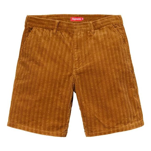 Image of Supreme SS19 Rope Corduroy Work Short Cargo Shorts Unisex Brown SUP-SS19-10057